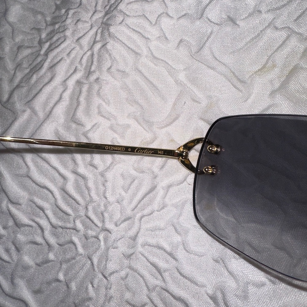 Cartier Gold and Gray Sunglasses - Picture 5 of 9